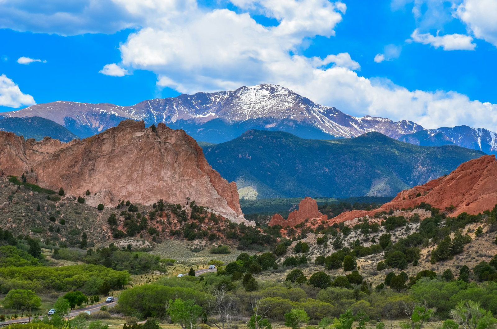 Garden of the Gods with Pikes Peak, Colorado Springs